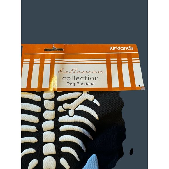 Kirkland's Halloween Collection Dog Bandana With Skeleton Print M/L - Picture 8 of 10